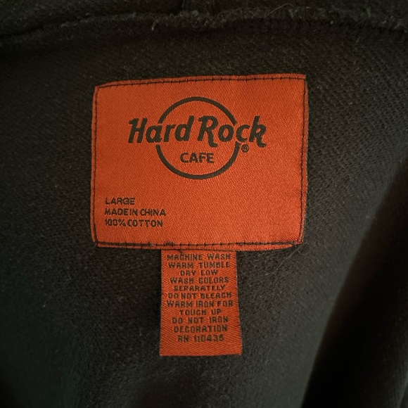 Hard Rock Cafe Black Hoodie Jacket - Picture 7 of 7